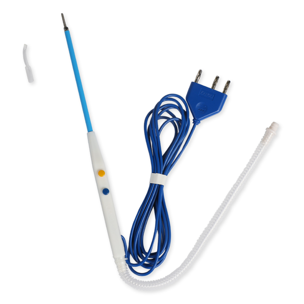 قلم رصاص جراحي قابل للتمدد بقطر 250 مم مع خطاف شفط وطلاء غير لاصق من الفولاذ المقاوم للصدأ للاستخدام مرة واحدة